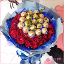Roses & Sweets in Blue - JULCOR FLOWERSHOP