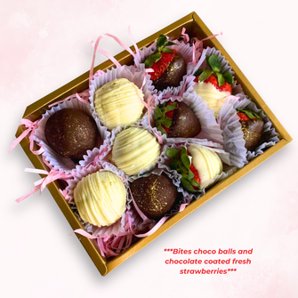 Choco Balls & Chocolate-Coated Strawberries Box